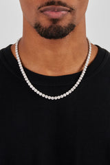 Iced Round Cluster Tennis Chain - 6mm