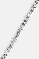 Iced Round & Oval Stone Tennis Bracelet - 6mm