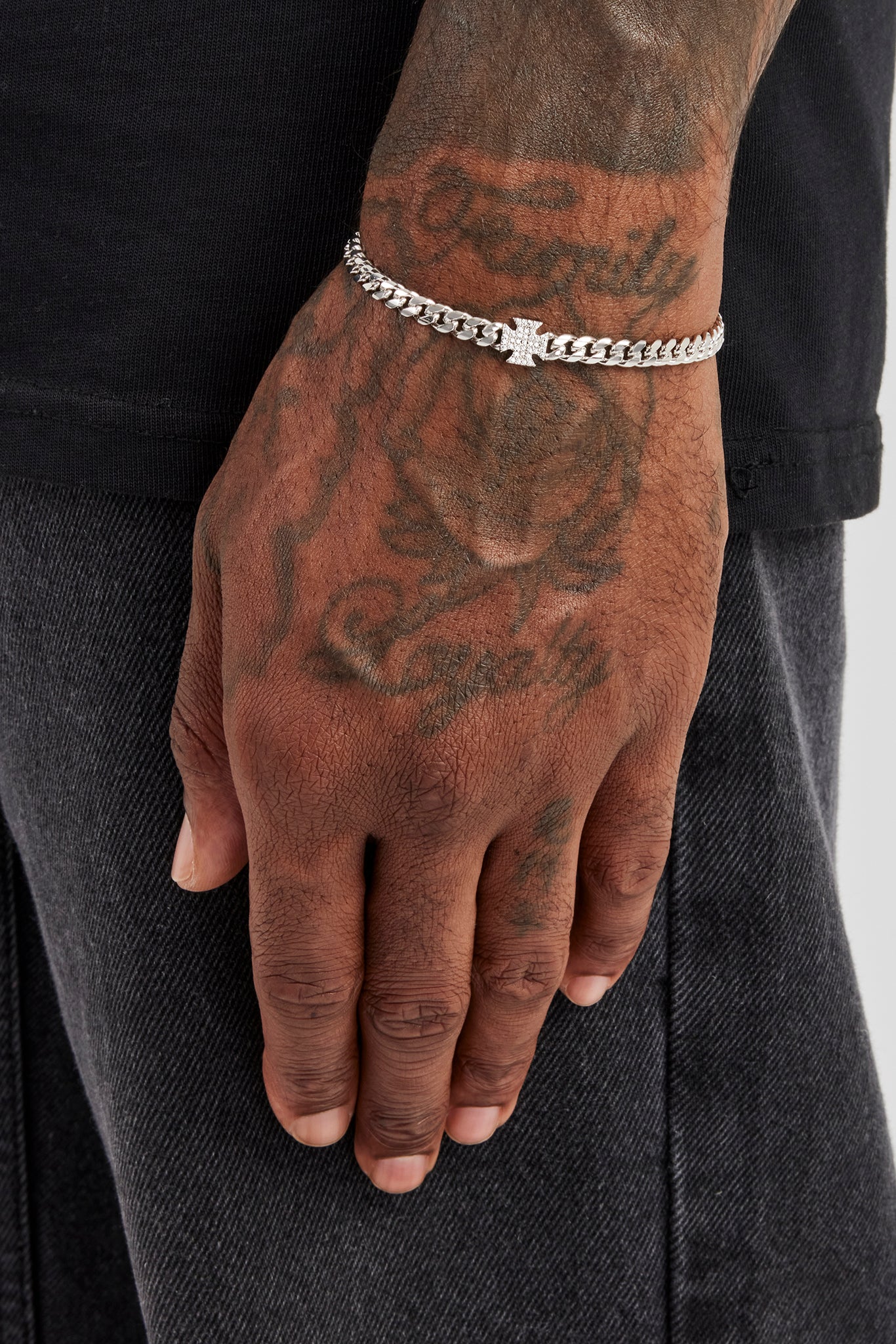 Iced Cross Miami Cuban Bracelet - 8mm