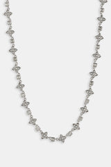 Iced Cross Motif & Square Stone Chain - 8mm