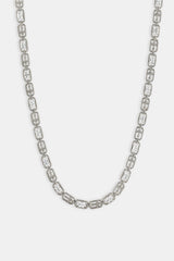 Iced Stone & Cross Link Chain - 8mm