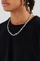 Iced Star Motif Tennis Chain - 5mm