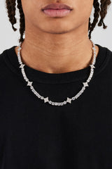 Iced Star Motif Tennis Chain - 5mm