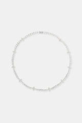 Iced Star Motif Tennis Chain - 5mm