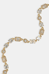 Iced Mixed Shape Bracelet - 5mm - Gold