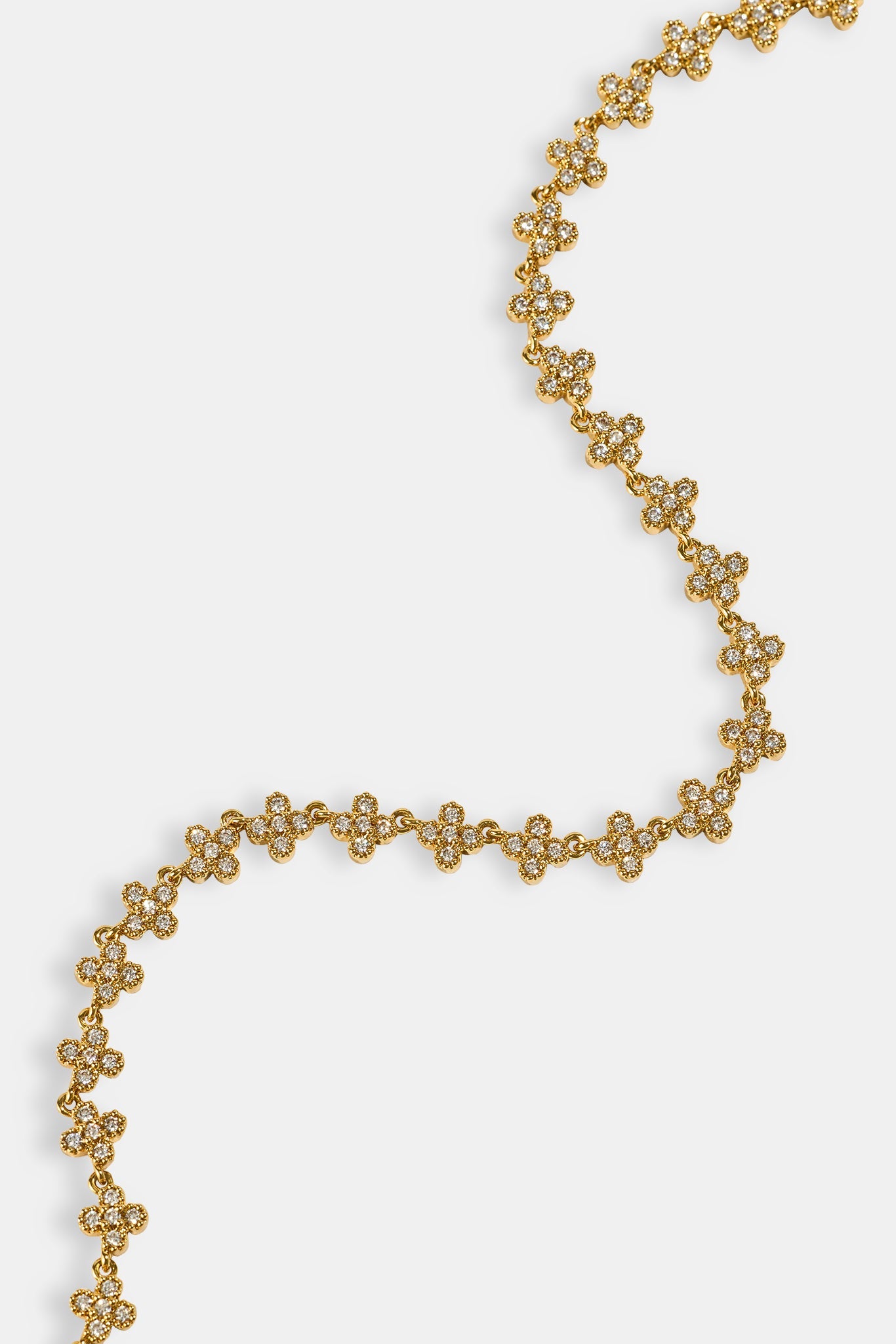 Iced Connecting Motif Chain - 5mm - Gold
