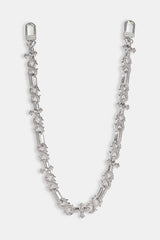 Iced Cross & Infinity Jean Chain - 20mm - White