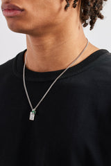 Layered 86 Pendant & Gemstone Necklace - 15mm