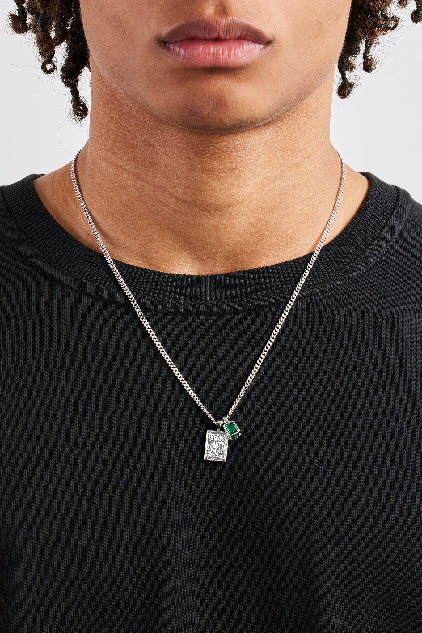 Layered 86 Pendant & Gemstone Necklace - 15mm