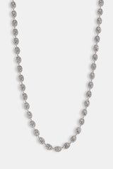 Iced Mariner Link Chain - 6mm - White