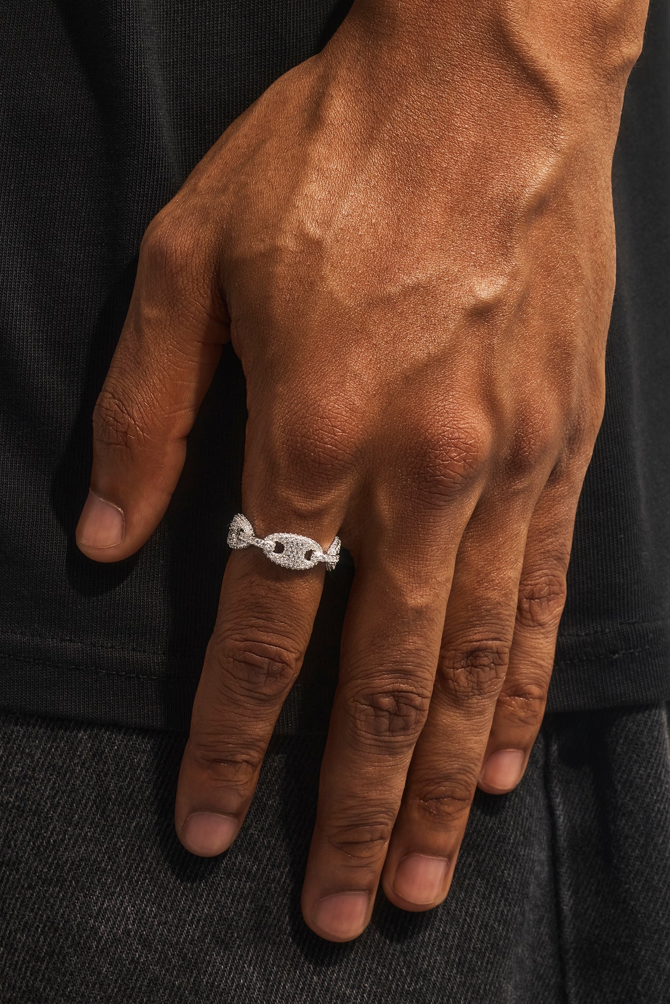 Iced Mariner Link Ring - 8mm - White