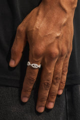 Iced Mariner Link Ring - 8mm - White