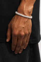 Marquise Tennis Bracelet - 8mm - White
