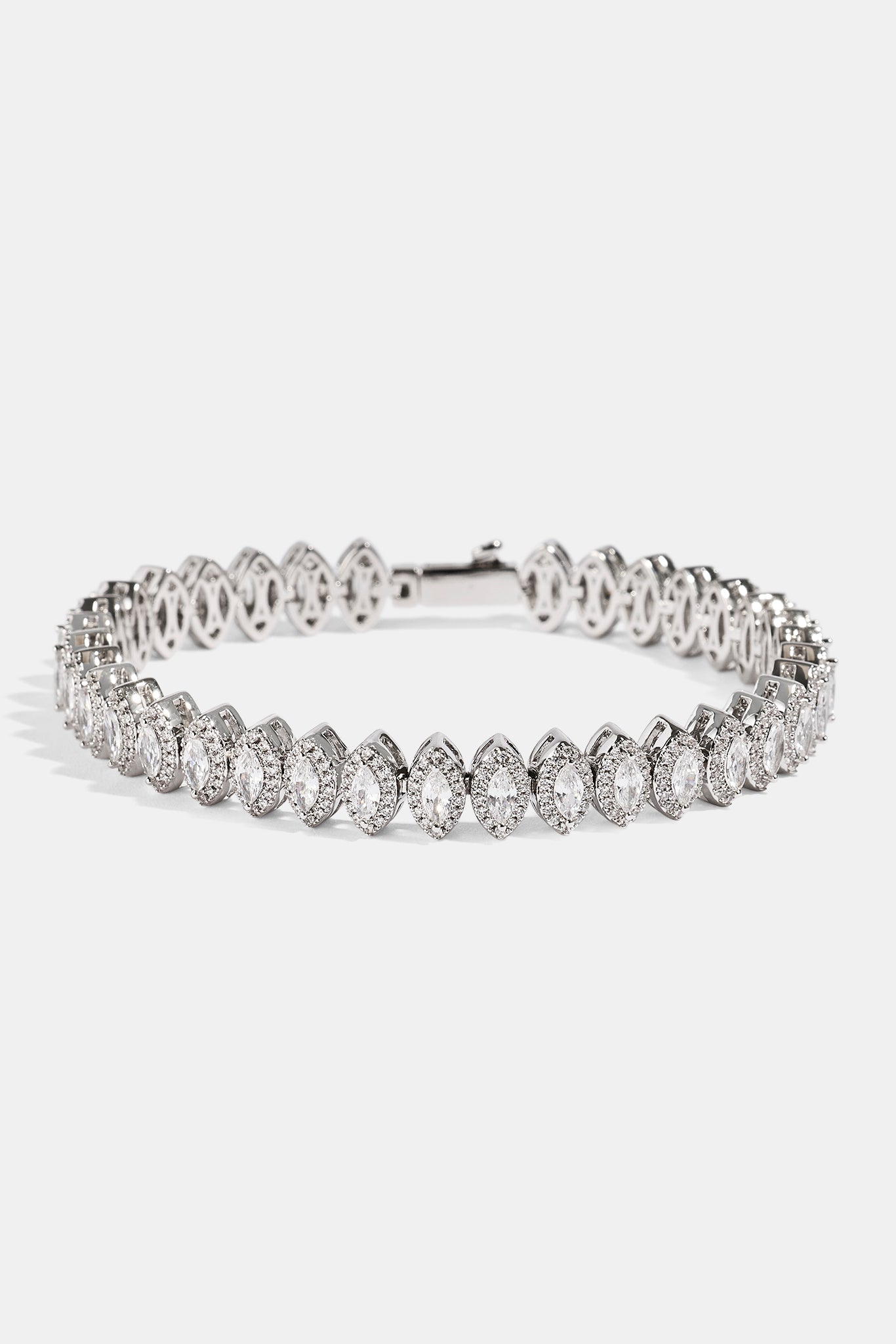 Marquise Tennis Bracelet - 8mm - White