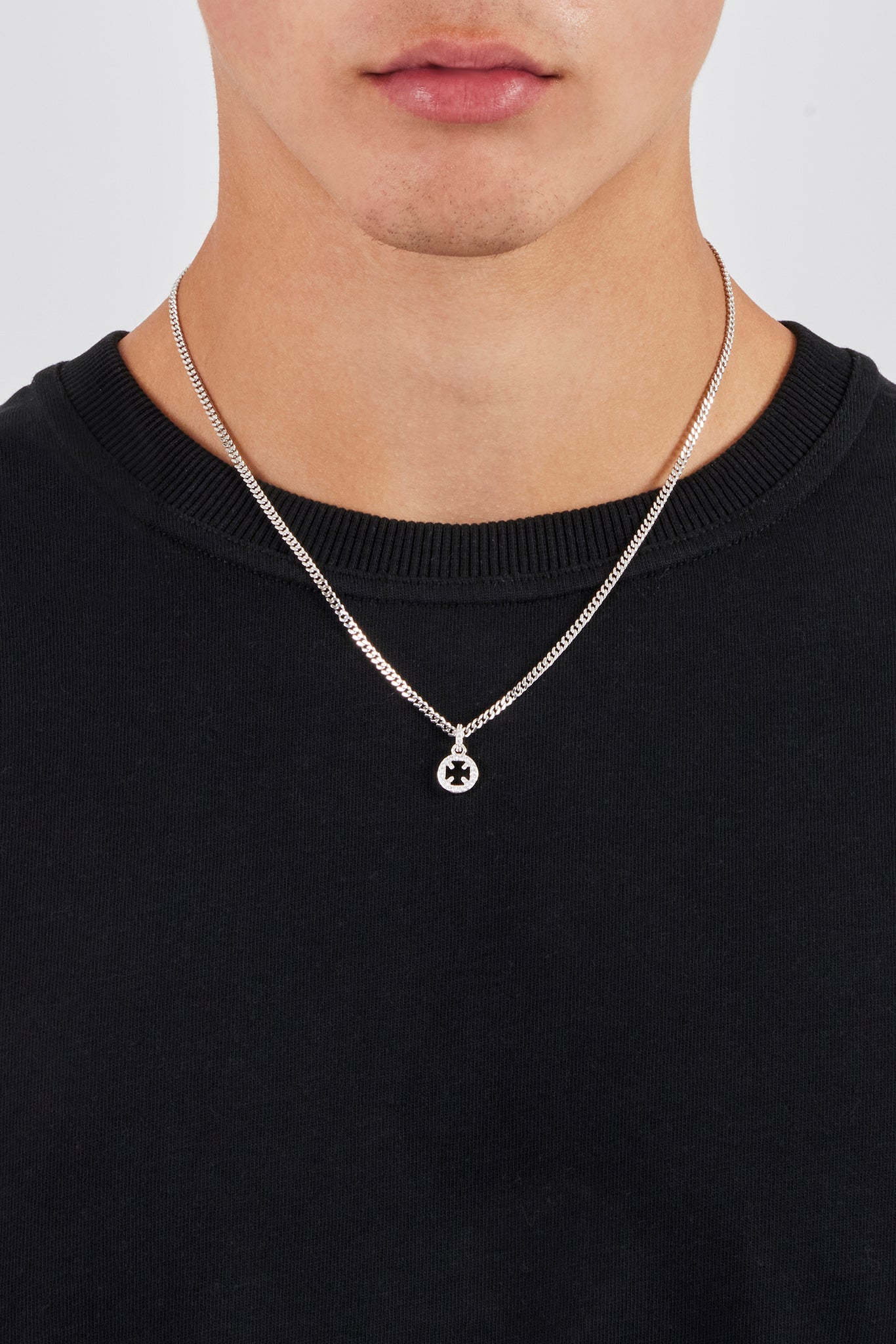 Micro Iced Motif Cut Out Necklace - 10mm