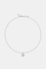 Micro Iced Outline Motif Necklace - 12mm