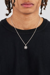 Micro Iced Outline Motif Necklace - 12mm