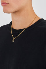Micro Polished Motif Cut Out Necklace - 10mm - Gold