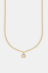 Micro Polished Motif Cut Out Necklace - 10mm - Gold