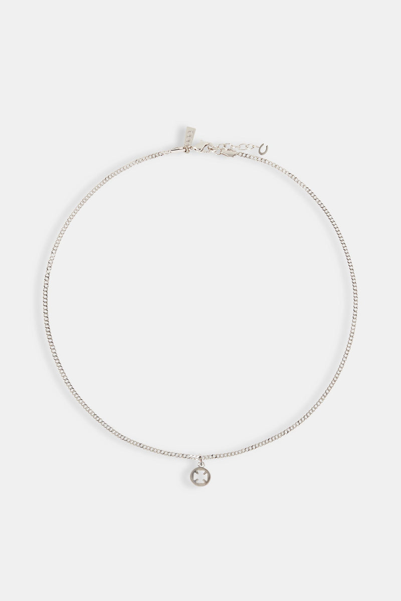 Micro Polished Motif Cut Out Necklace - 10mm