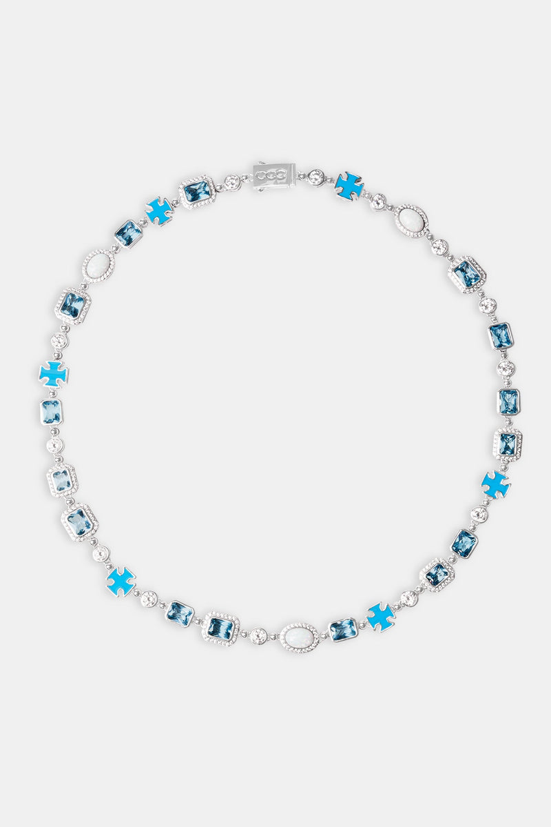 Blue String Chain Blue Multi Gemstone Chain | Mens Chains | Shop Multi Gemstone Chains at ...