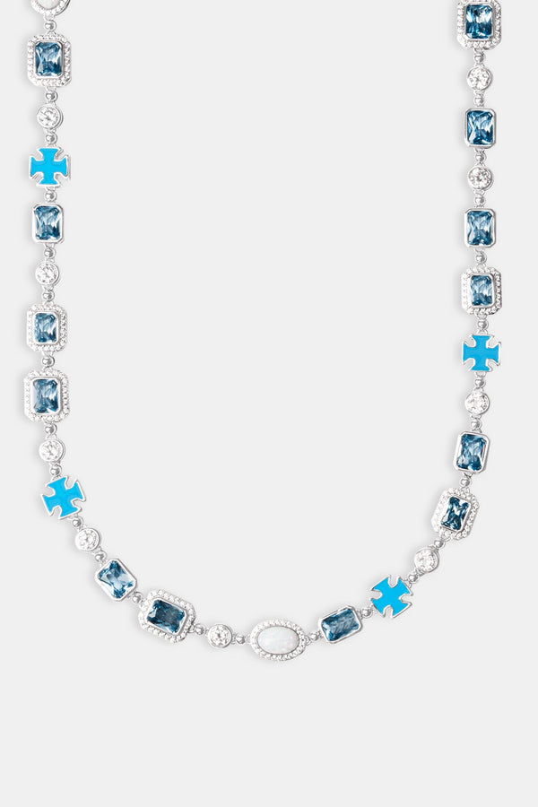 Blue Multi Gemstone Chain