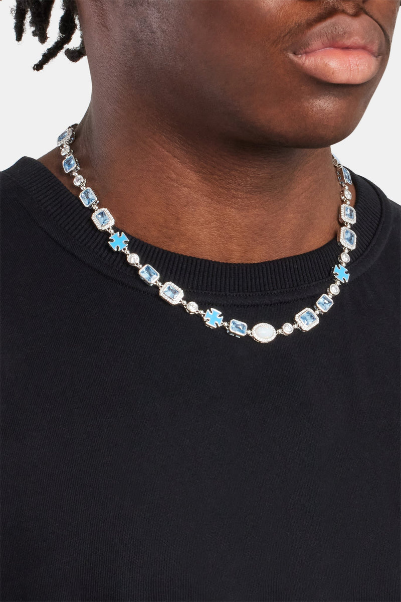 Blue Multi Gemstone Chain