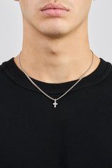 Micro Iced Cross Cuban Necklace - 10mm