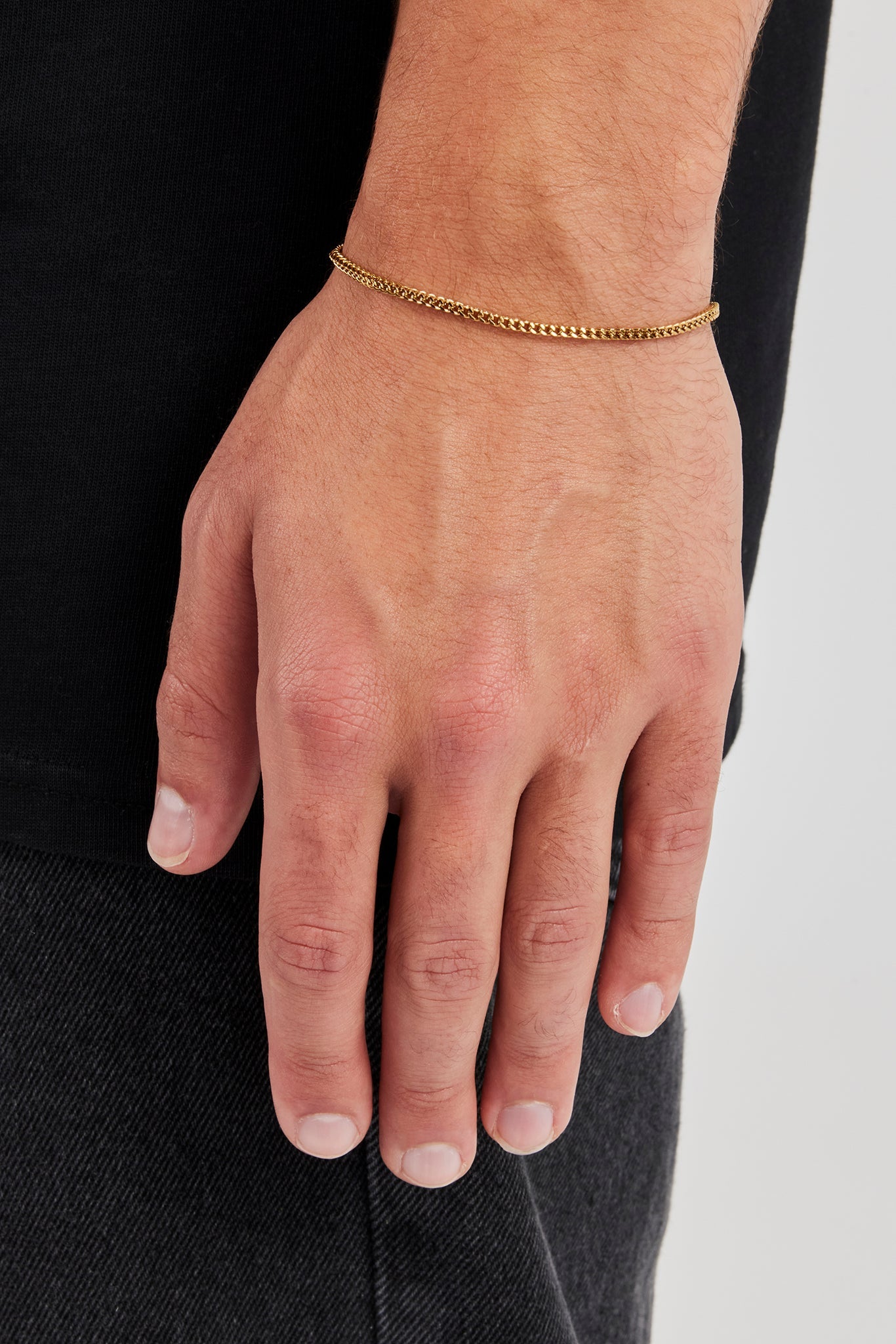 Micro Franco Bracelet - 1.5mm - Gold