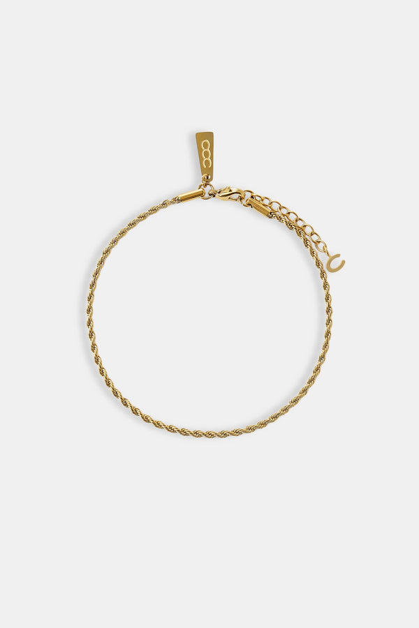 Micro Rope Bracelet - 1.5mm - Gold