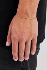 Micro Rope Bracelet - 1.5mm - Gold