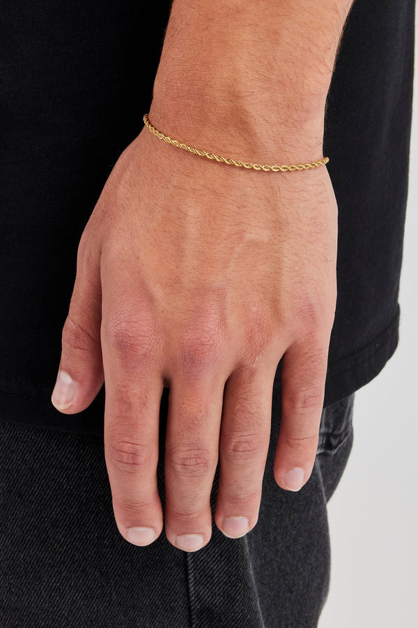 Micro Rope Bracelet - 1.5mm - Gold