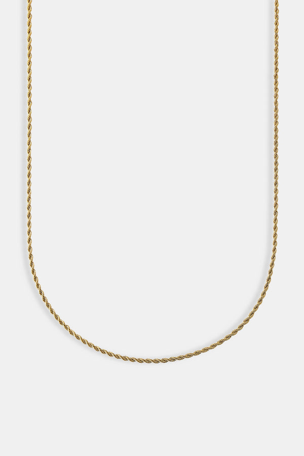 Micro Rope Chain - 1.5mm - Gold