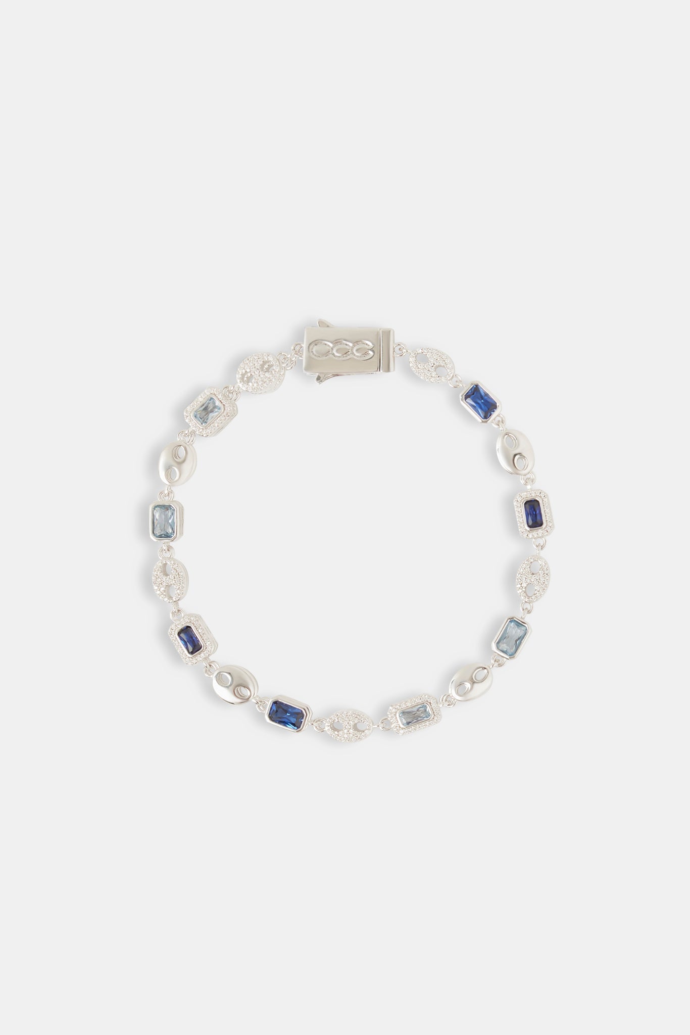 Multi Gemstone Coffee Bean Link Bracelet - 6mm