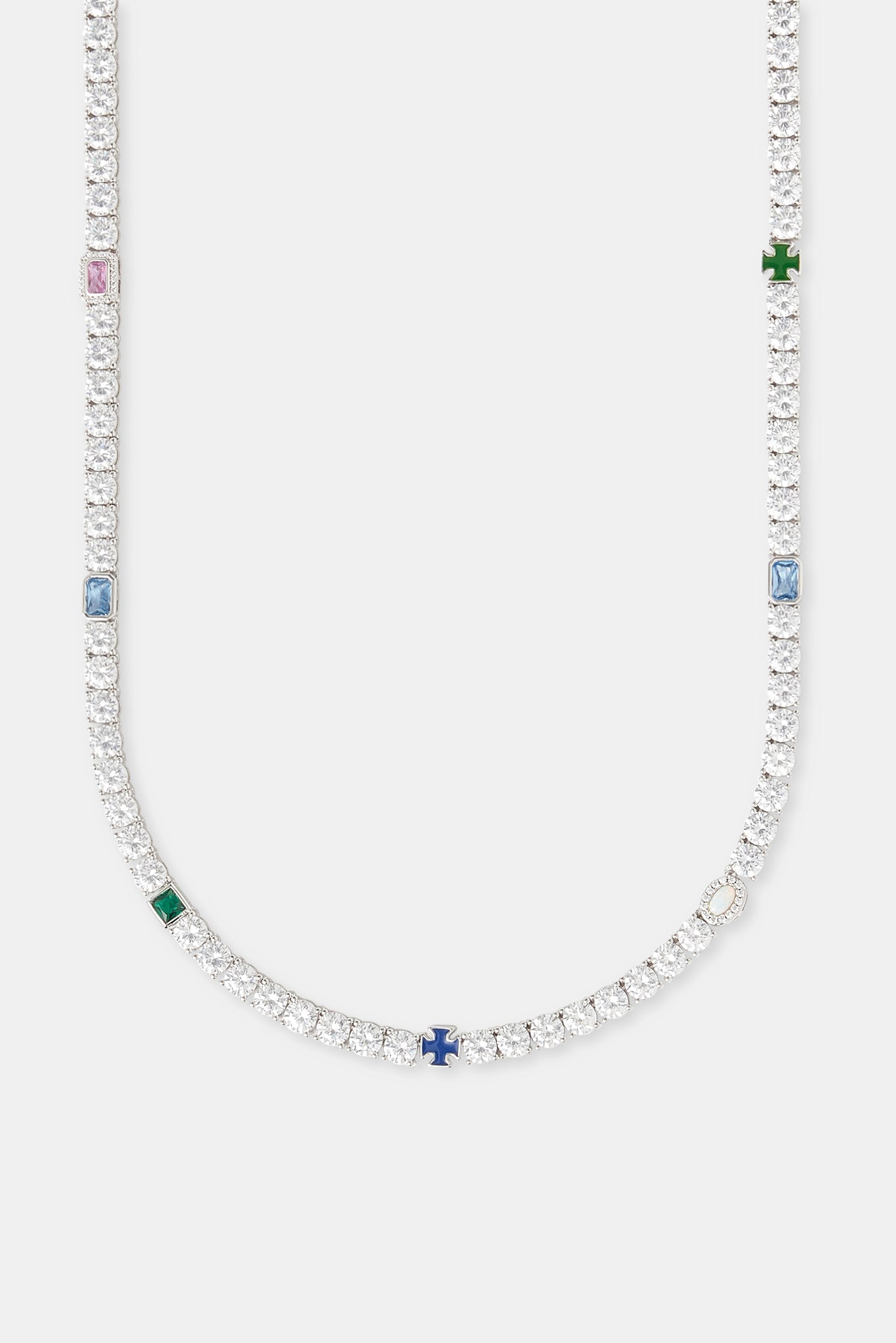 Multi Gemstone Tennis Chain - 5mm