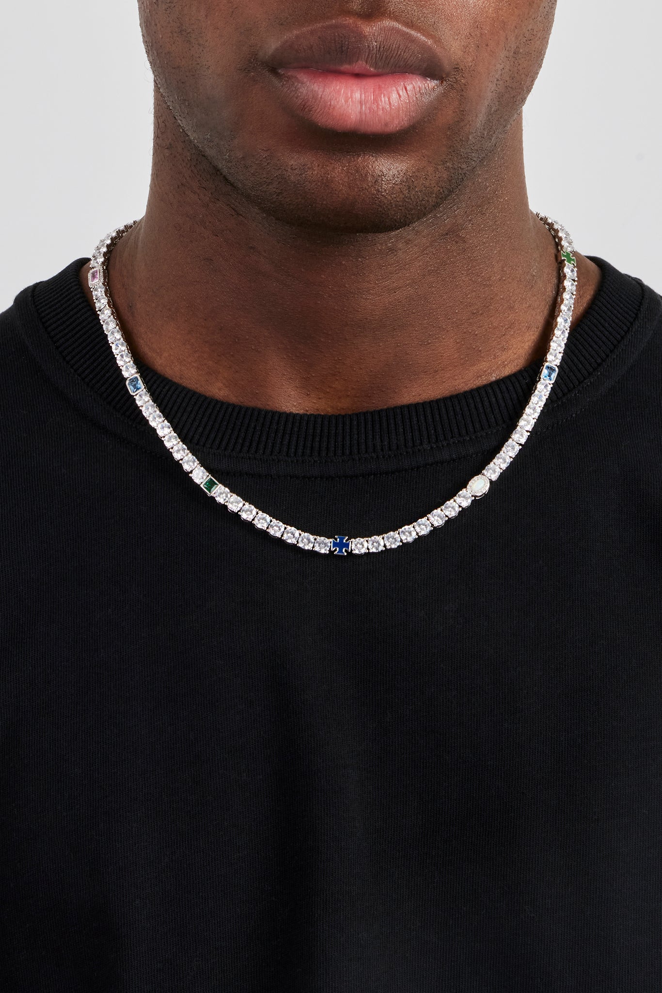 Tenise Chain Multi Gemstone Tennis Chain - 5mm | Mens Chains | Shop Tennis Chains at ...