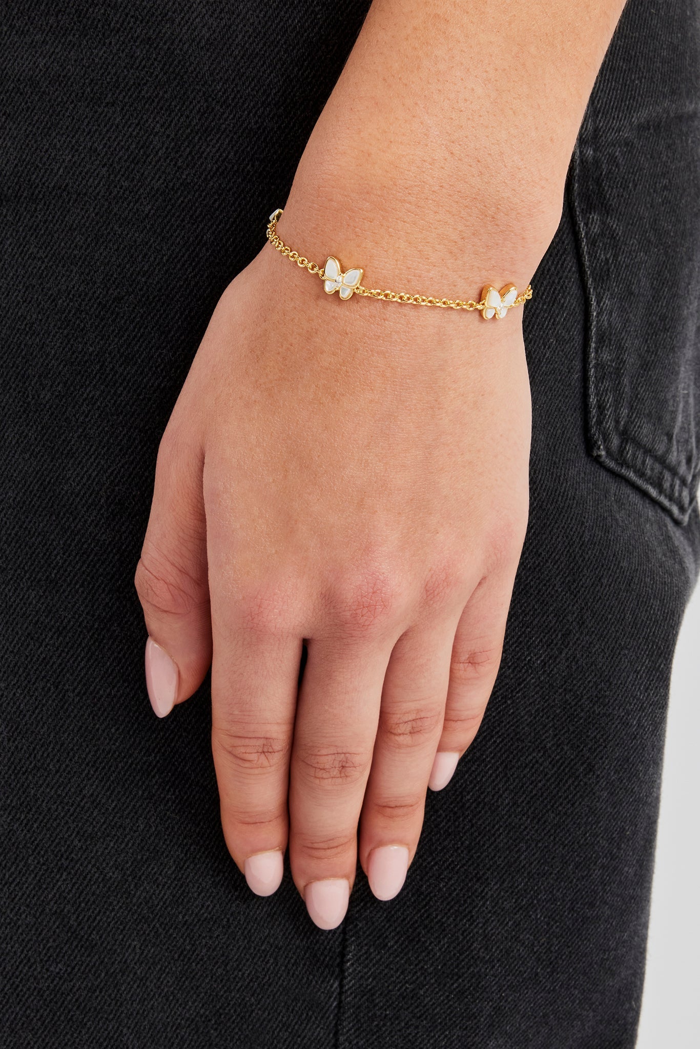 Mother of Pearl Butterfly Bracelet - 8mm