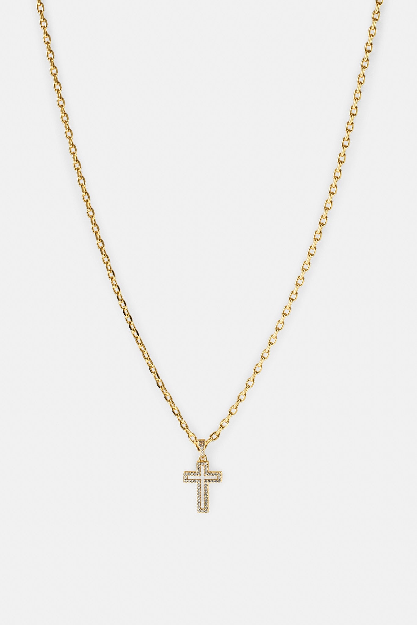 Mother Of Pearl Cross Necklace - 15mm