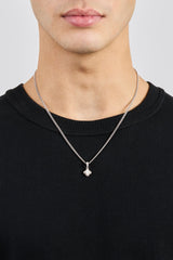 Mother of Pearl Motif Cuban Necklace - 10mm