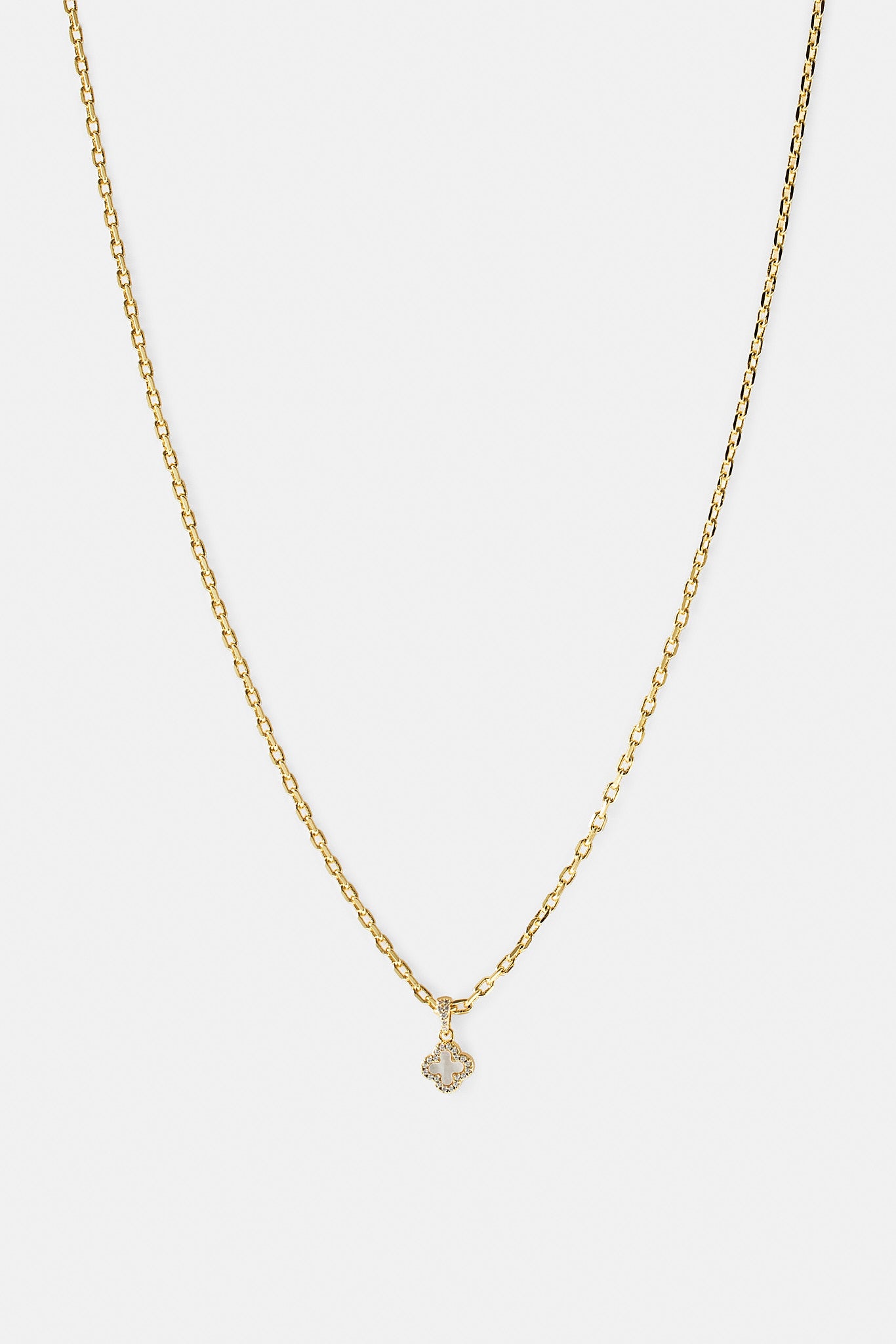 Mother Of Pearl Motif Rolo Necklace - 8mm