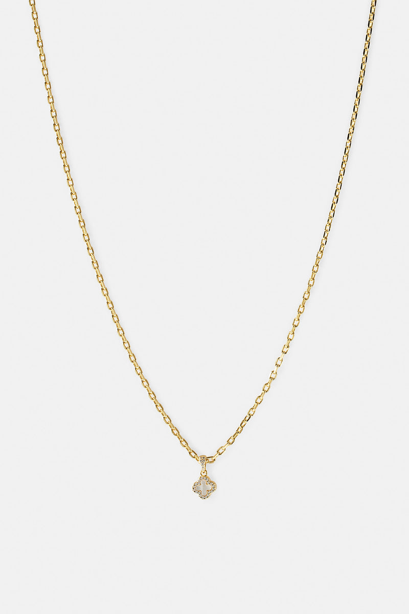 Mother Of Pearl Motif Rolo Necklace - 8mm