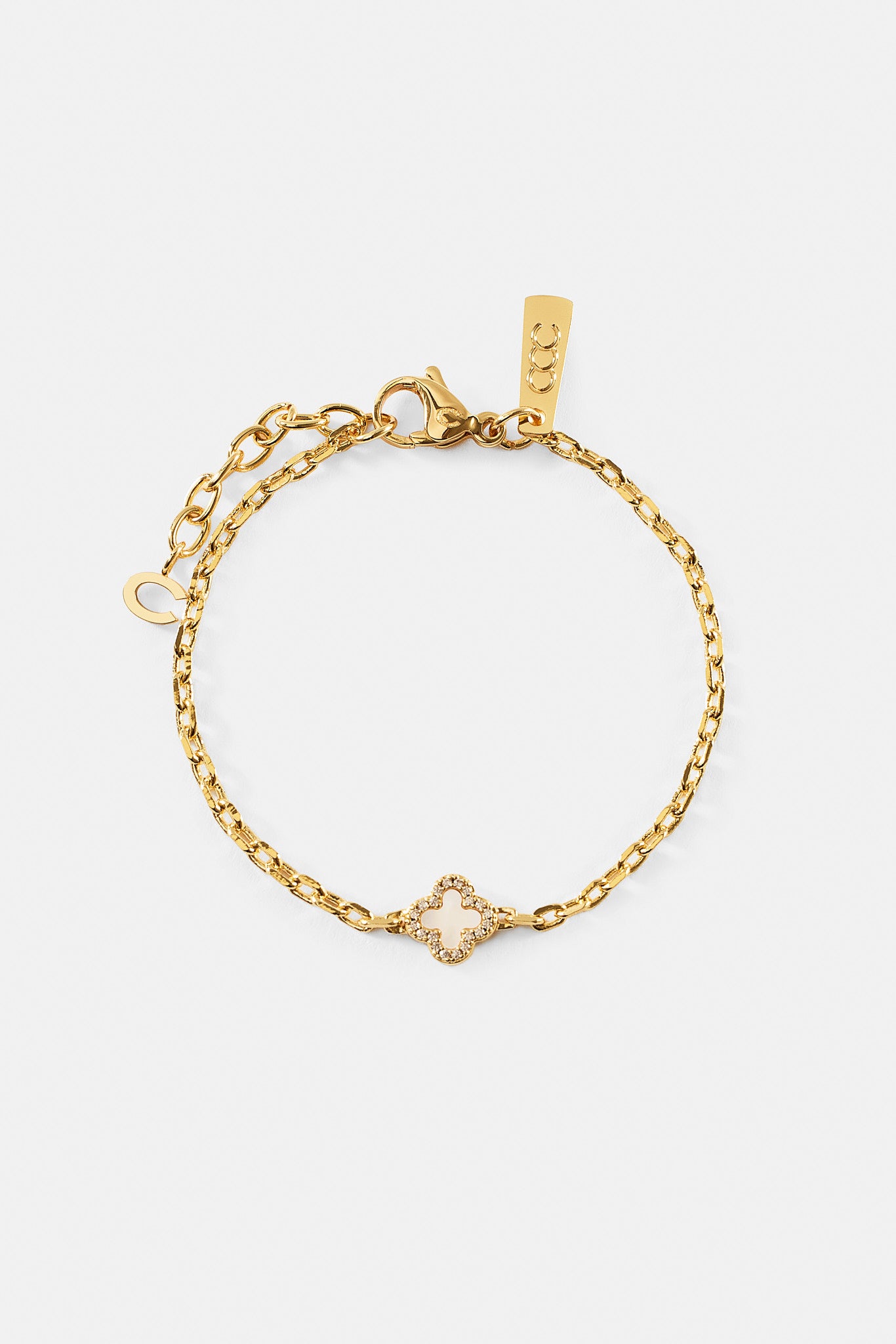 Mother Of Pearl Motif Rolo Bracelet - 8mm