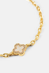 Mother Of Pearl Motif Rolo Bracelet - 8mm