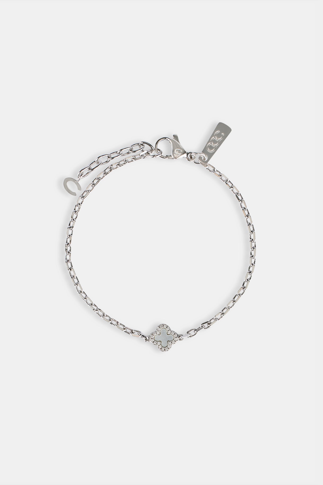 Mother Of Pearl Motif Rolo Bracelet - 8mm - White