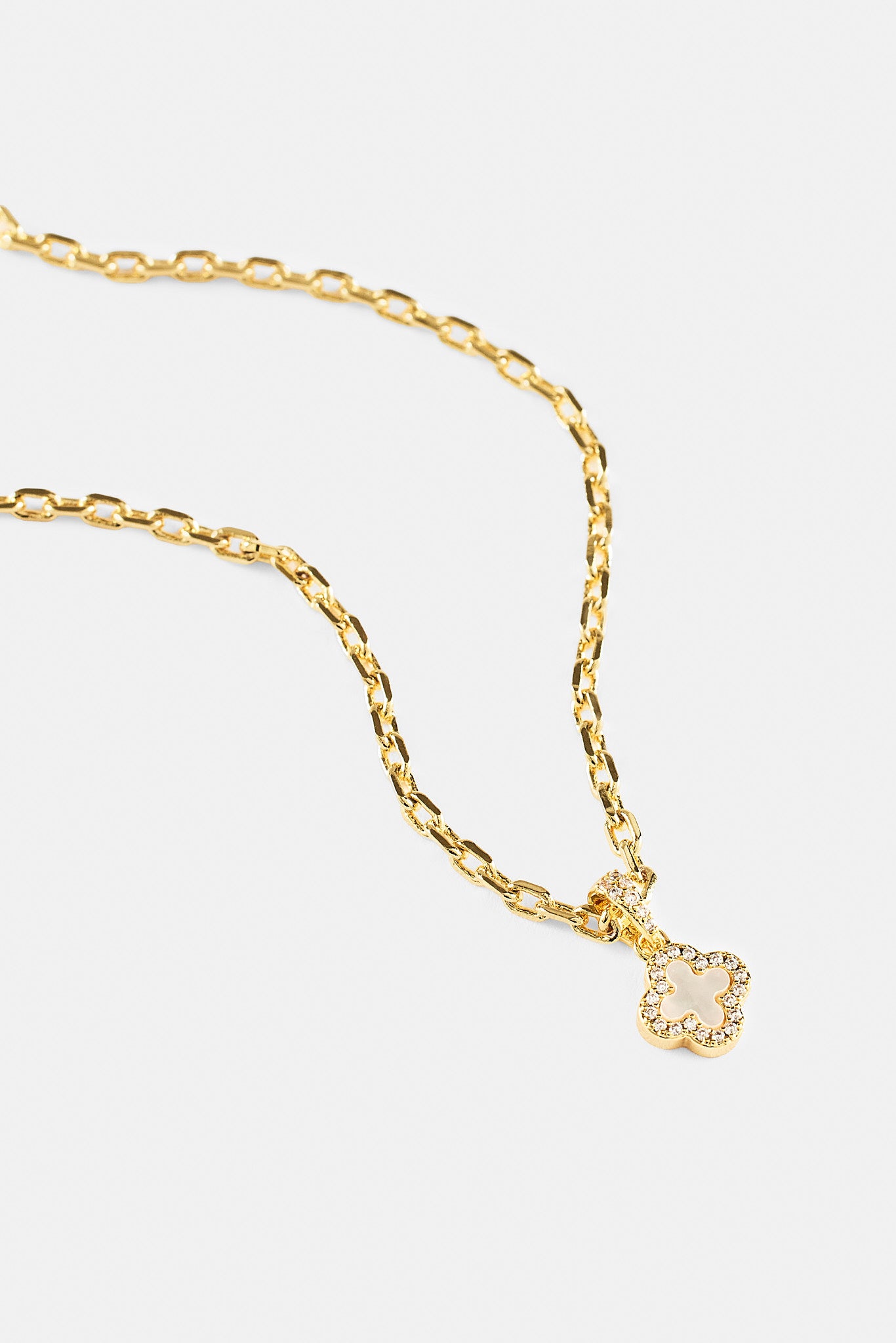 Mother Of Pearl Motif Rolo Necklace - 8mm