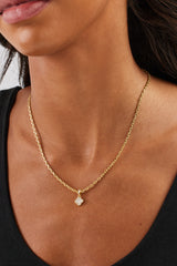 Mother Of Pearl Motif Rolo Necklace - 8mm