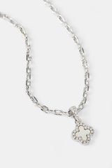 Mother Of Pearl Motif Rolo Necklace - 8mm - White