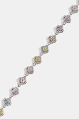 Multi Motif Cross Stone Chain - 8mm - White