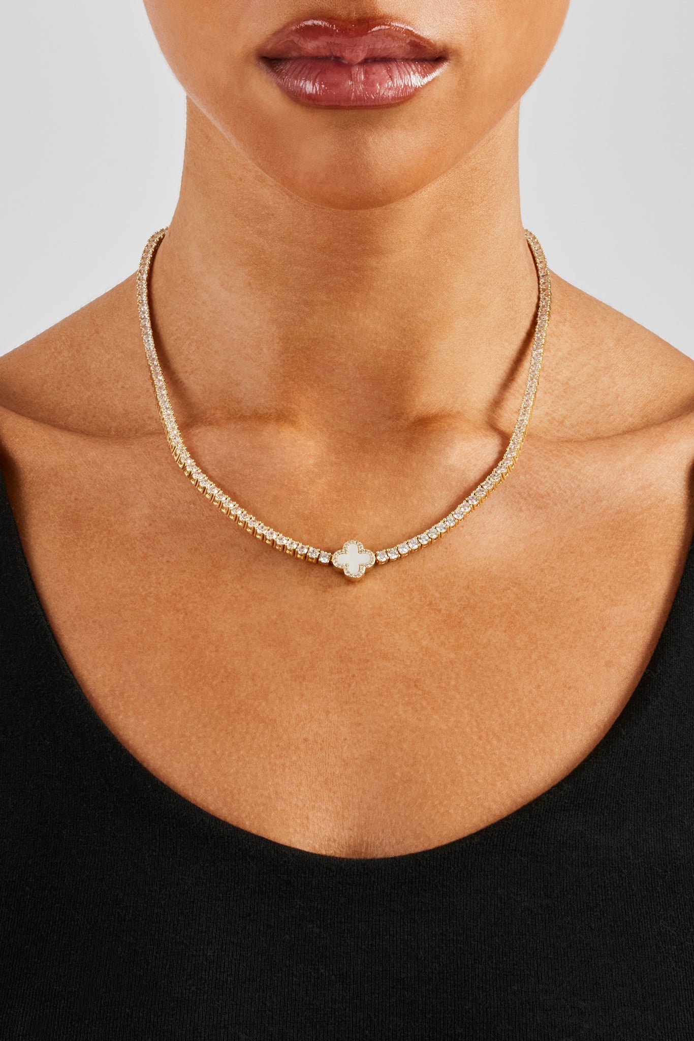 Motif Mother of Pearl Tennis Chain - 3mm