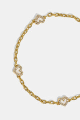 Mother Of Pearl Heart Bracelet - Gold